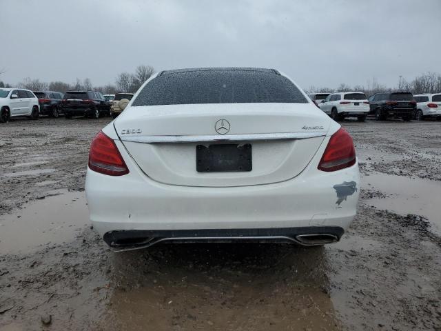 55SWF4KB8FU064519 - 2015 MERCEDES-BENZ C 300 4MATIC WHITE photo 6