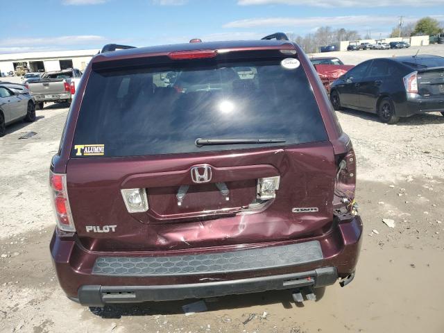 5FNYF18538B022417 - 2008 HONDA PILOT EXL PURPLE photo 6