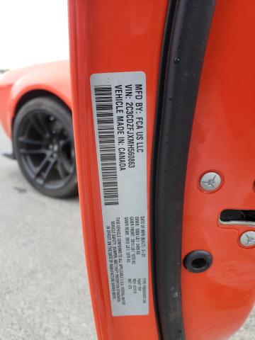 2C3CDZFJXMH560863 - 2021 DODGE CHALLENGER R/T SCAT PACK ORANGE photo 12