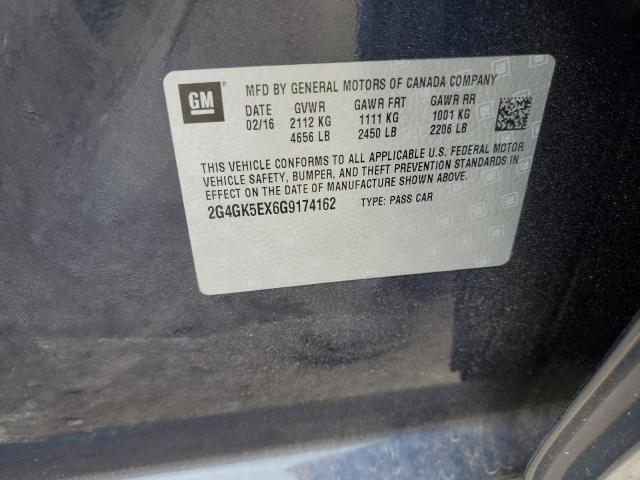 2G4GK5EX6G9174162 - 2016 BUICK REGAL 蓝色 照片 12