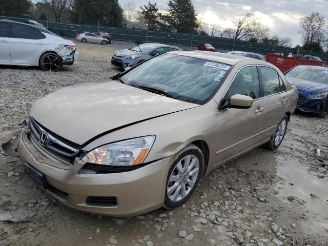 1HGCM66507A011528 - 2007 HONDA ACCORD EX BEIGE photo 1