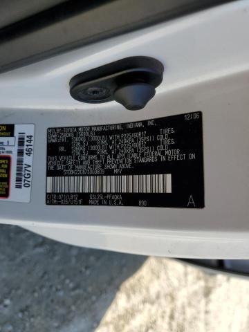 5TDBK22C87S000809 - 2007 TOYOTA SIENNA XLE WHITE photo 13