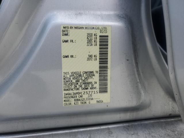 1N4AL3AP0FC257715 - 2015 NISSAN ALTIMA 2.5 SILVER photo 12