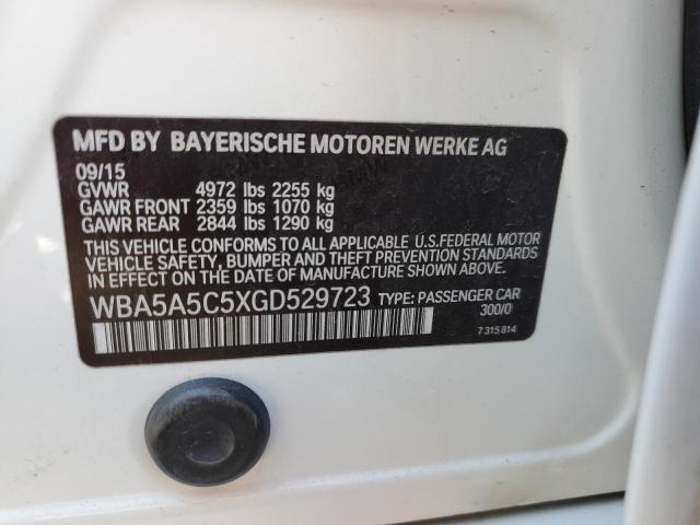 WBA5A5C5XGD529723 - 2016 BMW 528 I WHITE photo 12