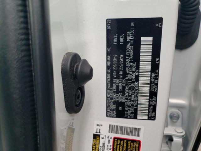 5TDGZRBH2NS585292 - 2022 TOYOTA HIGHLANDER XLE 白色 照片 13