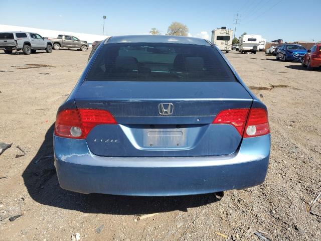 1HGFA16556L055472 - 2006 HONDA CIVIC LX BLUE photo 6