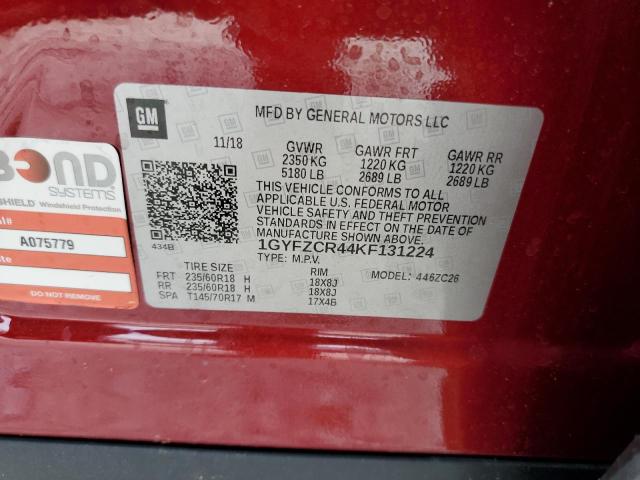 1GYFZCR44KF131224 - 2019 CADILLAC XT4 PREMIUM LUXURY RED photo 13