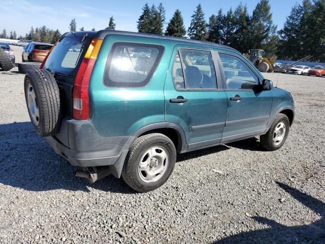 JHLRD78542C033544 - 2002 HONDA CR-V LX GREEN photo 3