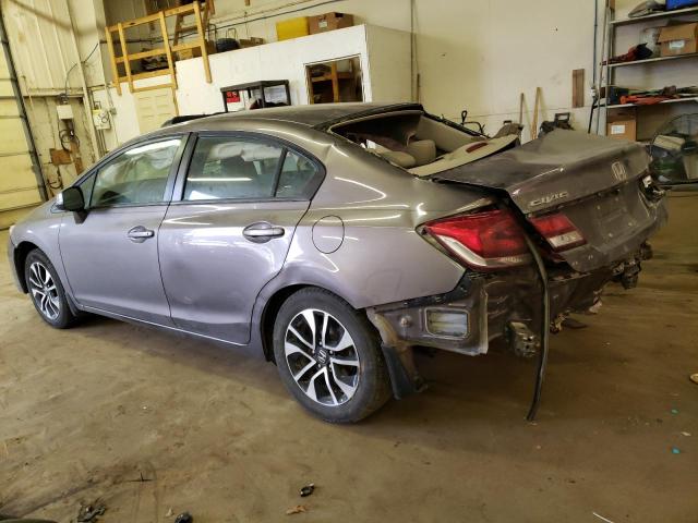 19XFB2F94DE090966 - 2013 HONDA CIVIC EXL GRAY photo 2