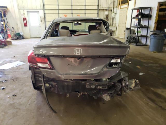 19XFB2F94DE090966 - 2013 HONDA CIVIC EXL ნაცრისფერი ფოტო 6