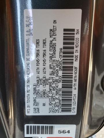 3TYSZ5AN4PT107702 - 2023 TOYOTA TACOMA ACCESS CAB გრაფიტი ფოტო 12