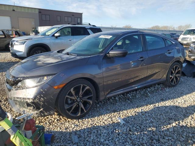 2HGFC2F86KH589565 - 2019 HONDA CIVIC SPORT SILVER photo 1