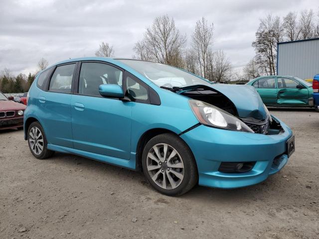 JHMGE8G56DC049044 - 2013 HONDA FIT SPORT TURQUOISE photo 4