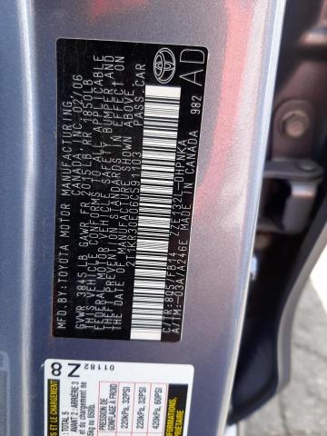 2T1KR30E06C591103 - 2006 TOYOTA COROLLA MA XR BLUE photo 12