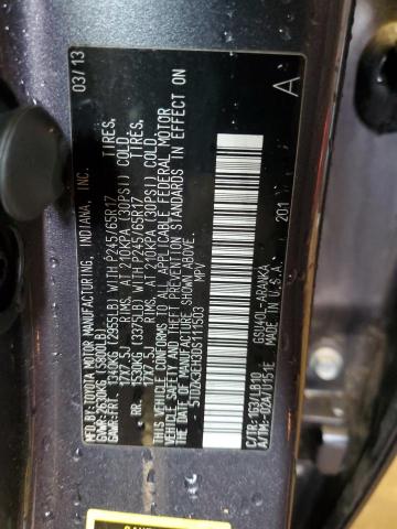 5TDZK3EH3DS111503 - 2013 TOYOTA HIGHLANDER BASE Gris photo 14