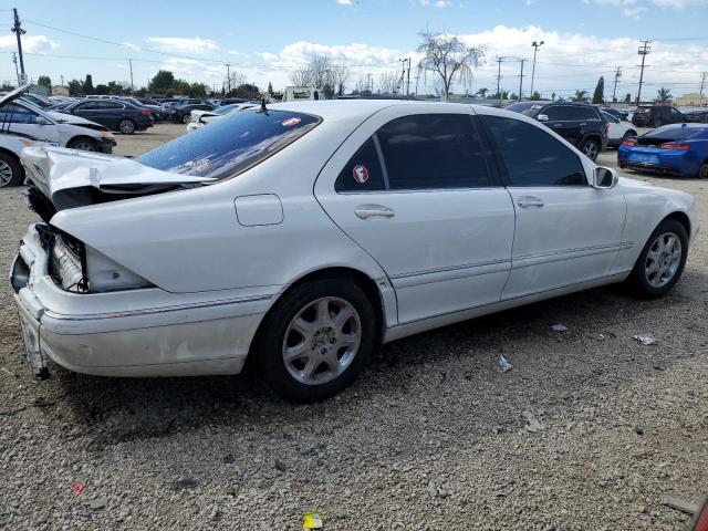 WDBNG70J91A216605 - 2001 MERCEDES-BENZ S 430 WHITE photo 3