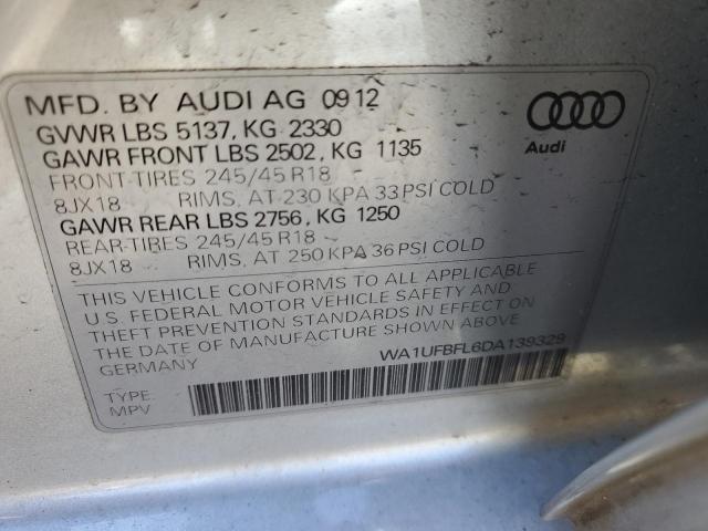 WA1UFBFL6DA139329 - 2013 AUDI A4 ALLROAD PREMIUM PLUS SILVER photo 13