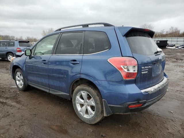 JF2SJAPC3EH449176 - 2014 SUBARU FORESTER 2.5I TOURING BLUE photo 2