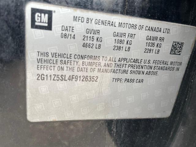 2G11Z5SL4F9126352 - 2015 CHEVROLET IMPALA LS BLACK photo 10