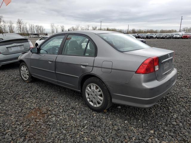 1HGES16944L014811 - 2004 HONDA CIVIC LX GRAY photo 2