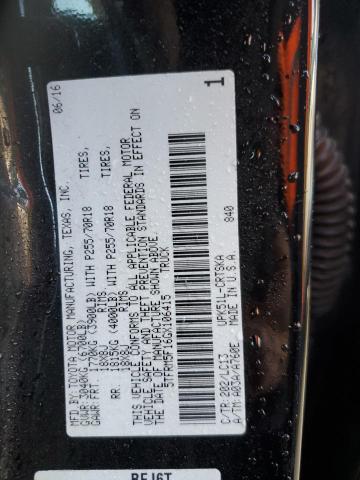5TFRM5F16GX106415 - 2016 TOYOTA TUNDRA DOUBLE CAB SR/SR5 BLACK photo 12