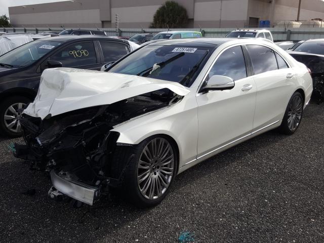 WDDUG6GB7KA430392 - 2019 MERCEDES-BENZ S 450 WHITE photo 2