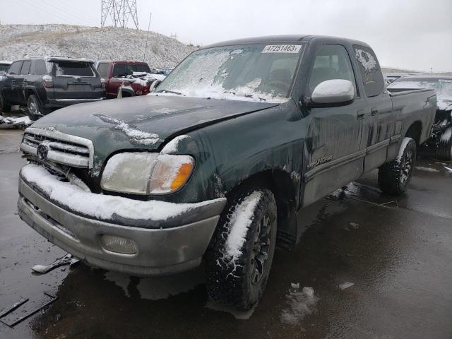 5TBBT4412YS012937 - 2000 TOYOTA TUNDRA ACCESS CAB GREEN photo 1