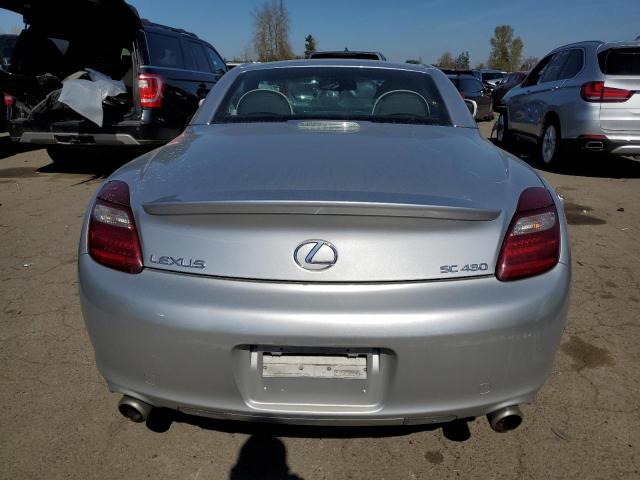 JTHFN45Y999020370 - 2009 LEXUS SC 430 SILVER photo 6