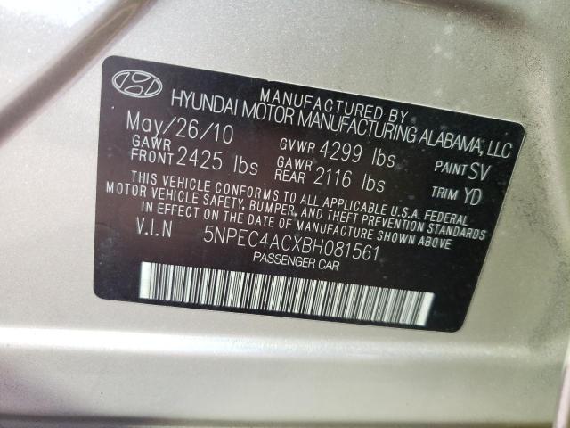 5NPEC4ACXBH081561 - 2011 HYUNDAI SONATA SE GOLD photo 13