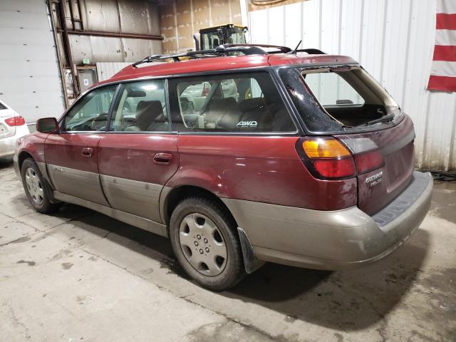 4S3BH896247615220 - 2004 SUBARU LEGACY OUTBACK H6 3.0 VDC BURGUNDY photo 2