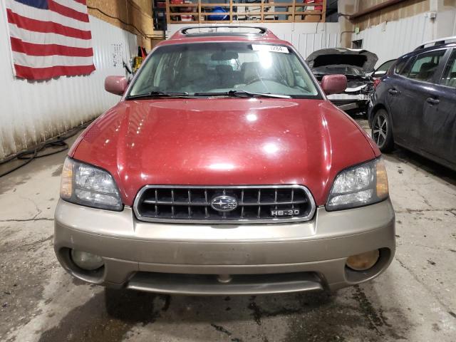 4S3BH896247615220 - 2004 SUBARU LEGACY OUTBACK H6 3.0 VDC BURGUNDY photo 5