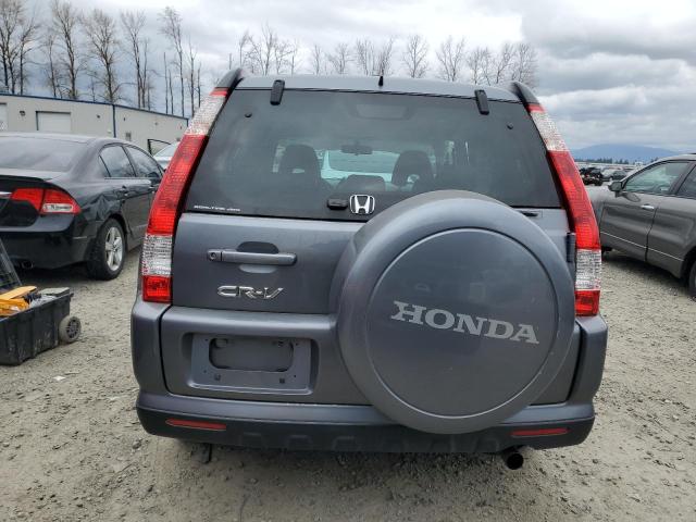 JHLRD78956C049972 - 2006 HONDA CR-V SE GRAY photo 6