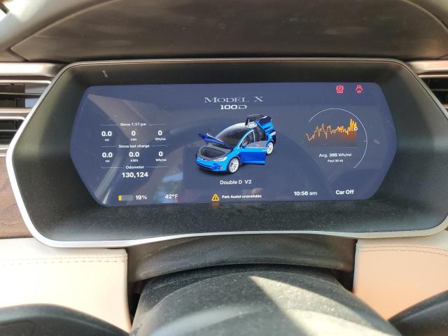 5YJXCBE2XHF079010 - 2017 TESLA MODEL X BLUE photo 9