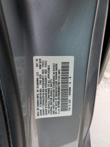 5FNRL5H39GB084793 - 2016 HONDA ODYSSEY SE SILVER photo 14