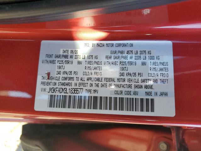 JM3KFADM3L1836577 - 2020 MAZDA CX-5 GRAND TOURING RED photo 14