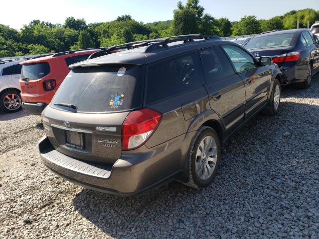 4S4BP85C794312341 - 2009 SUBARU OUTBACK 3.0R GRAY photo 4