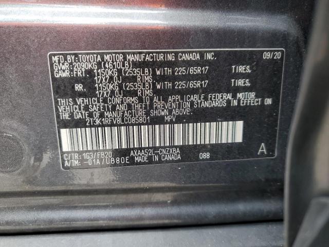 2T3K1RFV8LC085801 - 2020 TOYOTA RAV4 LE GRAY photo 14