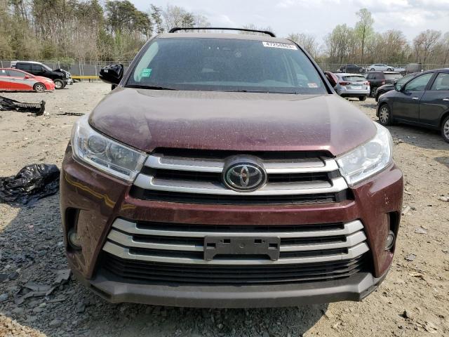 5TDBZRFH9KS728612 - 2019 TOYOTA HIGHLANDER LE BURGUNDY photo 5