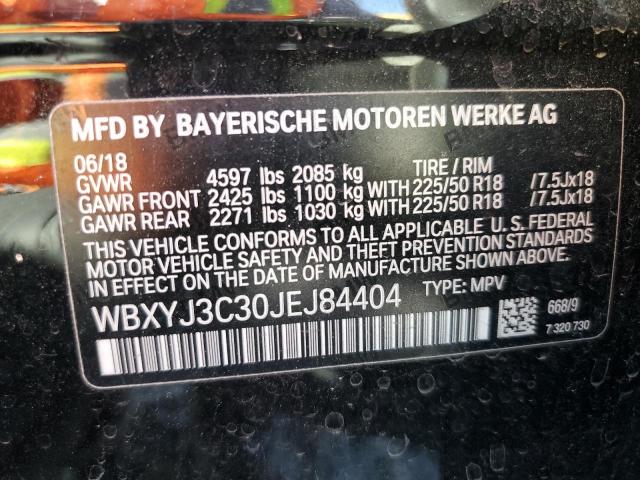 WBXYJ3C30JEJ84404 - 2018 BMW X2 SDRIVE28I BLACK photo 13