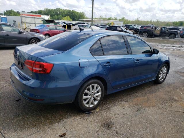 3VWD17AJ3FM276853 - 2015 VOLKSWAGEN JETTA SE BLUE photo 3