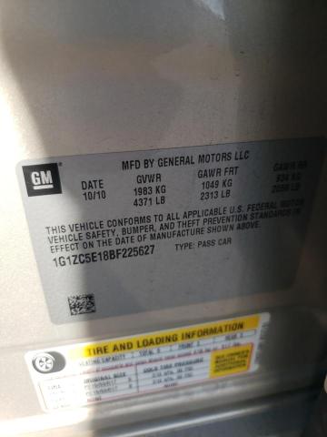 1G1ZC5E18BF225627 - 2011 CHEVROLET MALIBU 1LT 棕色 照片 12