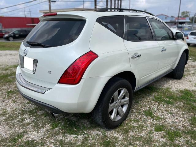 JN8AZ08T46W427037 - 2006 NISSAN MURANO SL WHITE photo 4