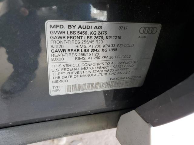 WA1CNAFYXJ2027367 - 2018 AUDI Q5 PRESTIGE CHARCOAL photo 13