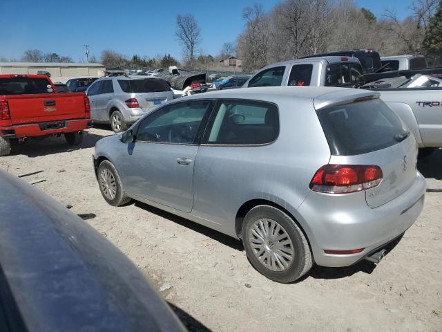 WVWAA7AJ0BW019505 - 2011 VOLKSWAGEN GOLF SILVER photo 2