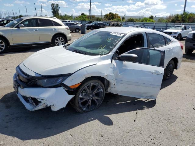 19XFC2F83KE007996 - 2019 HONDA CIVIC SPORT WHITE photo 1