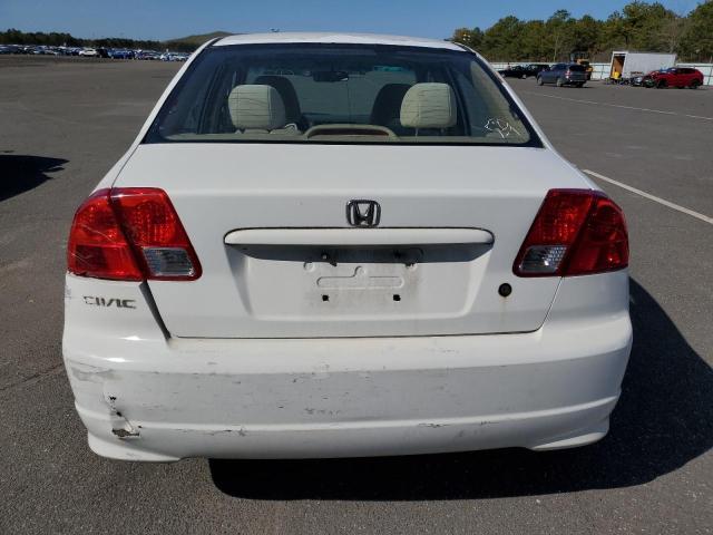 1HGES16335L012111 - 2005 HONDA CIVIC DX VP თეთრი ფოტო 6