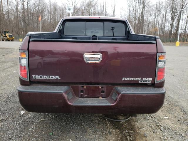 2HJYK16497H515125 - 2007 HONDA RIDGELINE RTS BURGUNDY photo 6