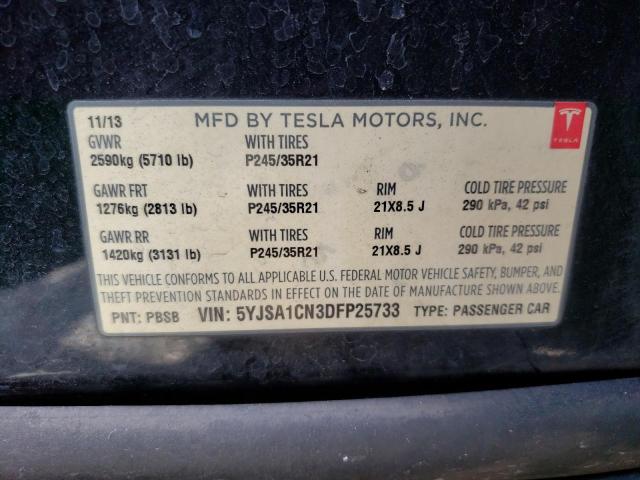 5YJSA1CN3DFP25733 - 2013 TESLA MODEL S Qara foto 12