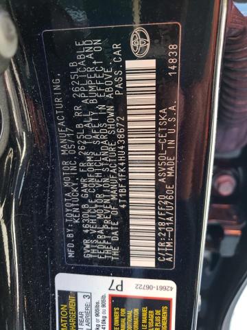 4T1BF1FK4HU438672 - 2017 TOYOTA CAMRY LE BLACK photo 12