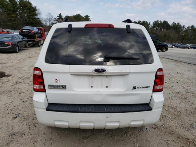 1FMCU49HX8KD83524 - 2008 FORD ESCAPE HEV WHITE photo 6